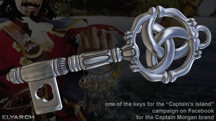 Captain Morgan/ 3D key for Captain's island Facebook campaign