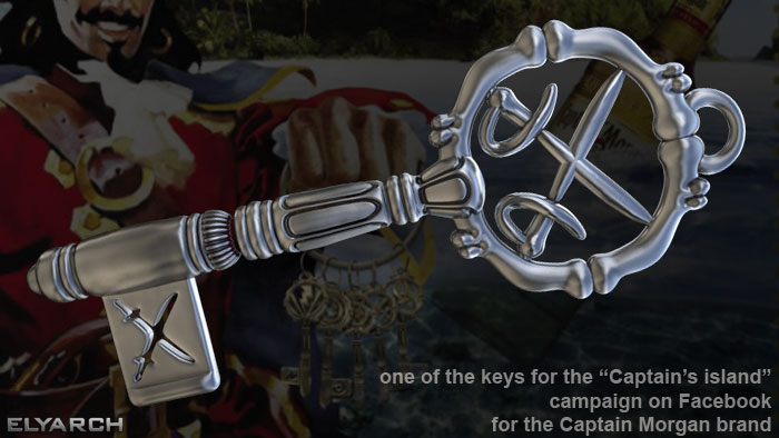 Captain Morgan/ 3D key for Captain's island Facebook campaign
